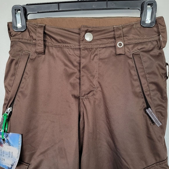Burton Dryride Brown Snow Pants Girls Small 5/6 Skiing Snowboarding Winter - Picture 2 of 8